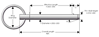 Shoulder Detent Pin Line Drawing